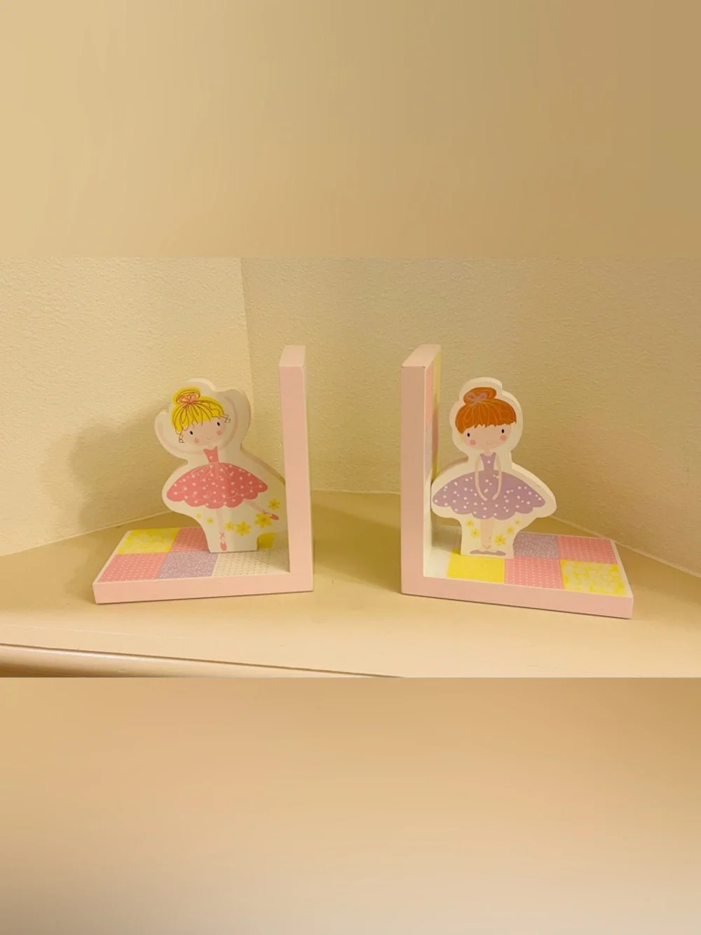 Creative Concept for kids Pink Ballerina Wooden Bookends - Charming  Room Accent - Picture 6 of 8